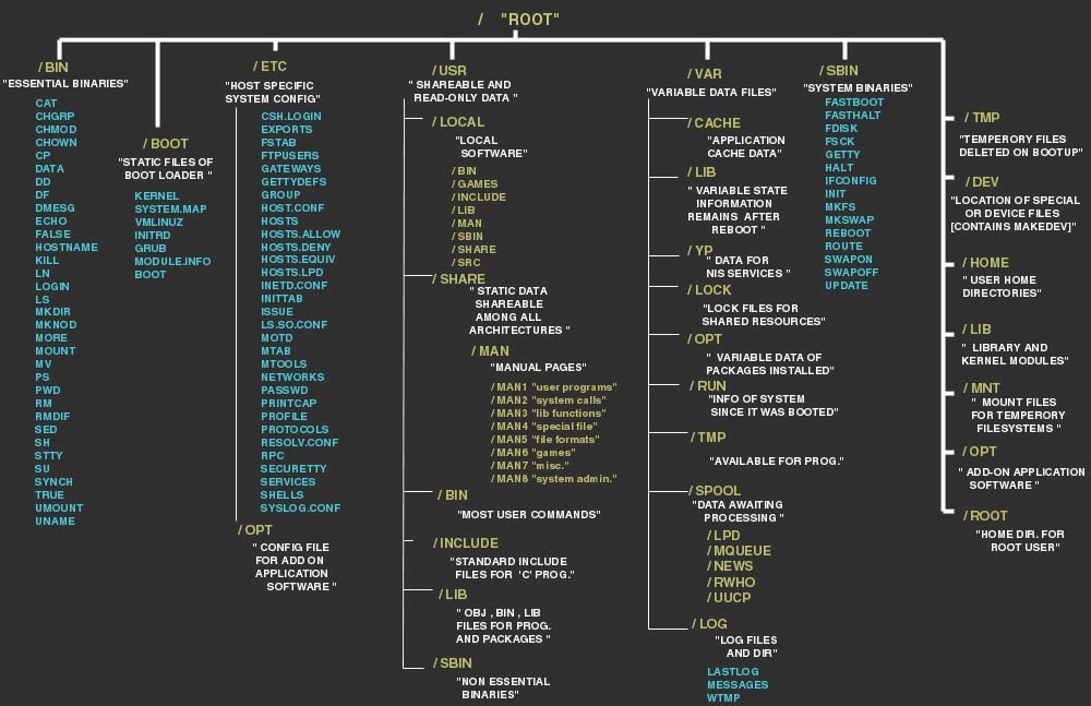 Linux Structure in details , this tweet for saving in your bookmarks , because someday you will need it ;) 

#infosecurity #CyberSecurity #CyberAttack #Hacking #hackers #Linux #Website