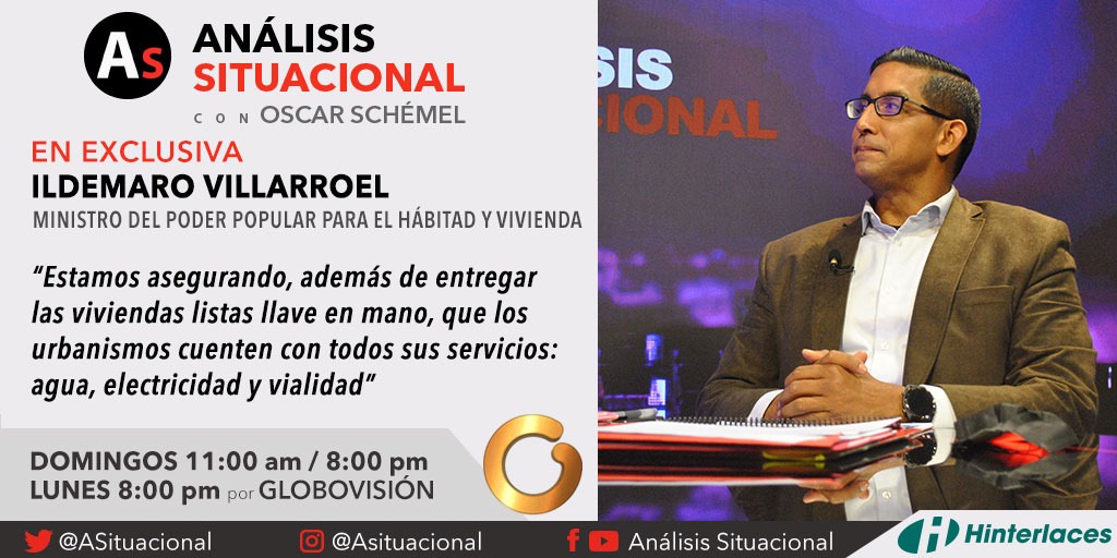 📺 #EnVivo por <a href="/globovision/">Globovisión</a> | Min. <a href="/IMVillarroel1/">Moisés V</a>: Estamos asegurando, además de entregar las viviendas listas llave en mano, que los urbanismos cuenten con todos sus servicios: agua, electricidad y vialidad

#MadreEsAmor