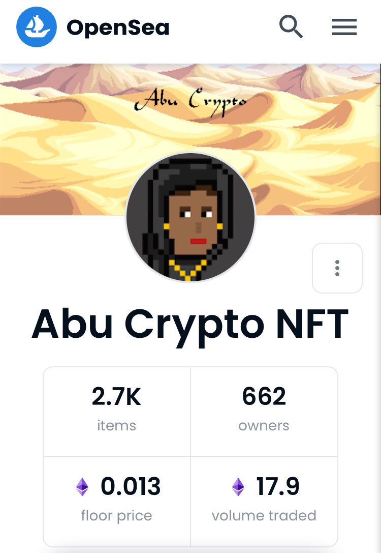 AbuCryptoNFT (@abucryptonft) on Twitter photo Welcome to the #AbuCryptoFamily Syunsuke who joined the #AbuCryptoCommunity with the purchase of #Abu101 for 0.5ETH! 
This sale pushes us so very close to secondary sales of 18ETH on <a href="/opensea/">OpenSea</a> 🙏 Welcome to the #AbuCryptoFamily Syunsuke who joined the #AbuCryptoCommunity with the purchase of #Abu101 for 0.5ETH! 
This sale pushes us so very close to secondary sales of 18ETH on <a href="/opensea/">OpenSea</a> 🙏