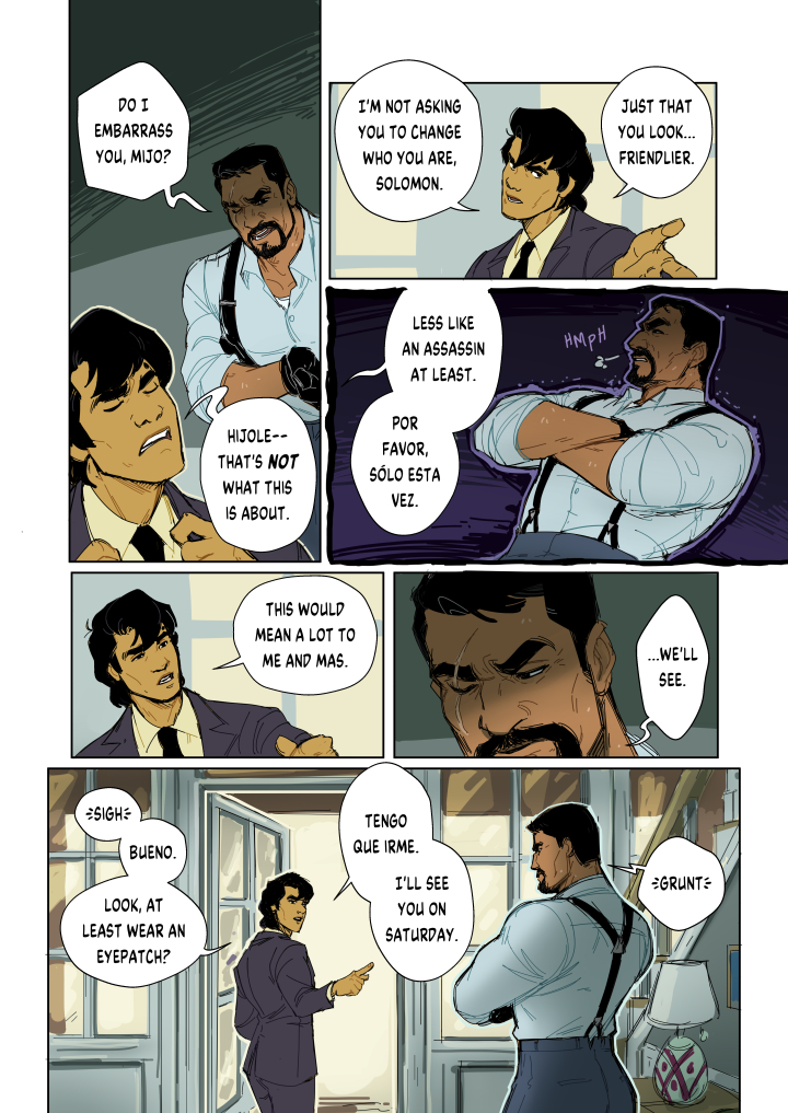 Mas y Manos - "Friendlier" pages 1-2 (of 5)

JT makes a request of his father, which the old man does not appreciate