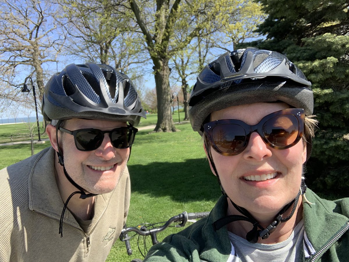 CSU_President's tweet photo. We’re hanging out by the lake midway through a gorgeous Mother’s Day bike ride. Love this powerful quote posted here @LakewoodPark. 
#SolsticeSteps https://t.co/Zad6aVJMI8