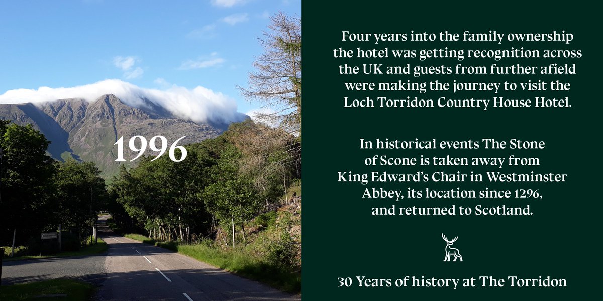 Continuing our tales from 30 years of family ownership word of mouth had helped spread the news of a stay at Loch Torridon Country House Hotel.  #hotels #history #familybusiness #1996 #thenineties #hospitality #scottishhotels