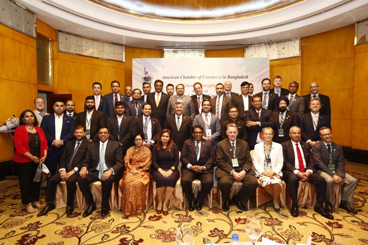 USBanglaTrade's tweet photo. American Chamber of Commerce Bangladesh senior leadership featured US company contributions and strong B2B ties that enable economic growth and jobs in Bangladesh @USBanglaTrade 

#USBD50
#USBDPartnership
#USBBC2022 https://t.co/wXok8jkQs4
