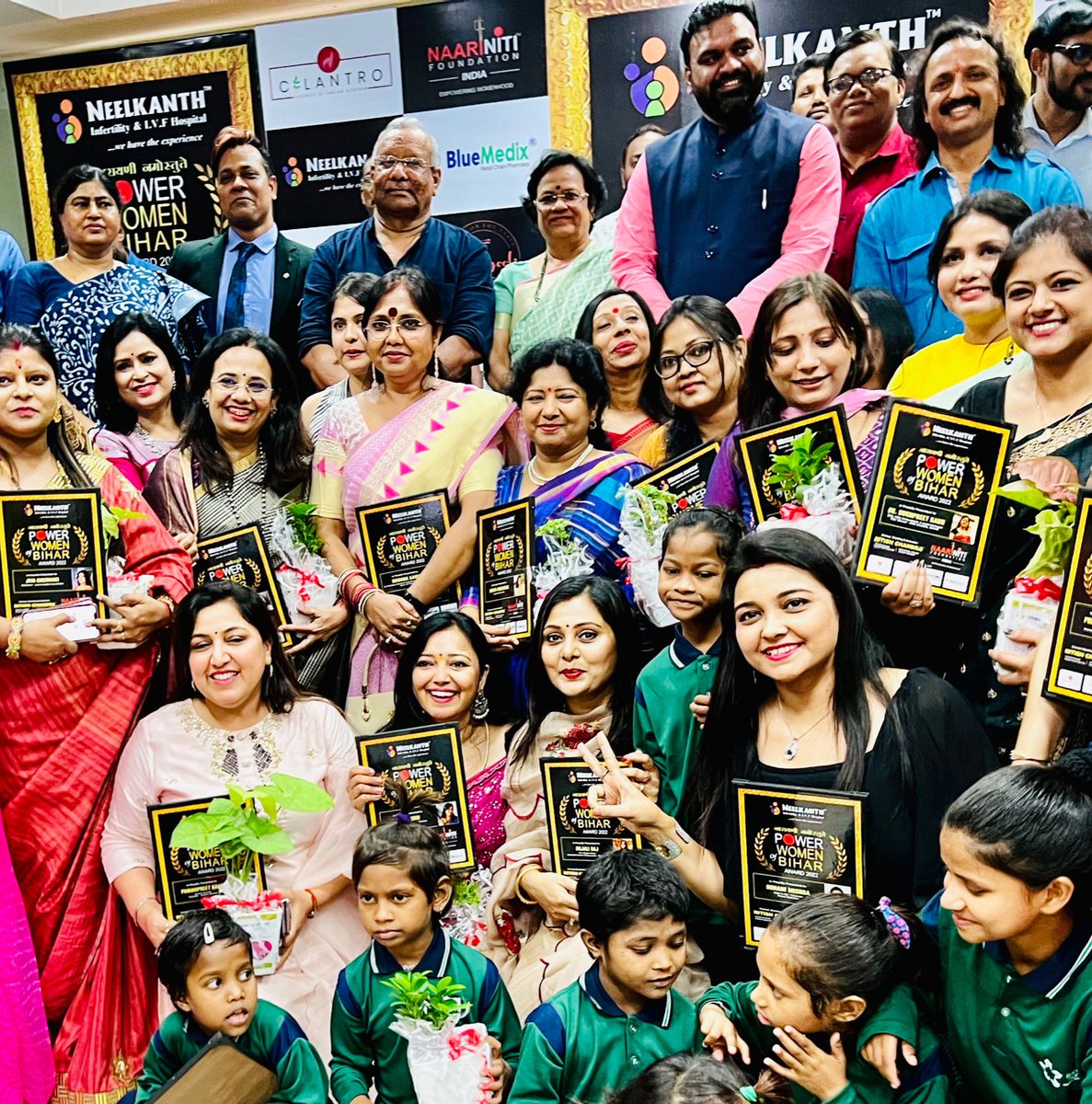 BrandRadiator's tweet photo. A remarkable achievement by our #PowerPuffCEO @HimaniMish, which brings us great pride as she receives the award “POWER WOMEN OF BIHAR 2022” on MOTHER'S DAY 2022 from Hon'ble Dy. CM Bihar, Sri @tarkishorepd & Shri @SMCHOUOfficial, Hon’ble Minister for Panchayati Raj, GoB. (1/2) https://t.co/MCKtJDP5yZ