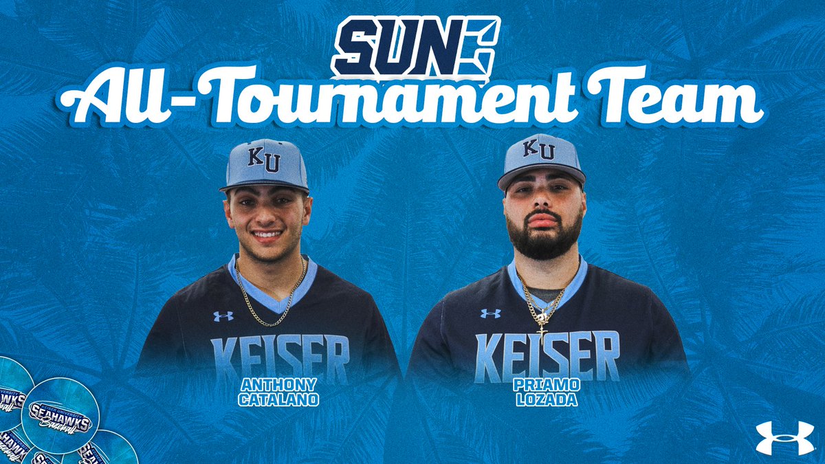 🚨𝐒𝐩𝐞𝐜𝐢𝐚𝐥 𝐀𝐰𝐚𝐫𝐝 𝐀𝐥𝐞𝐫𝐭!🚨

Congratulations to Anthony Catalano and Priamo (Shohei) Lozada on being named to the Sun Conference Baseball All-Tournament Team!

#DefendtheBeach