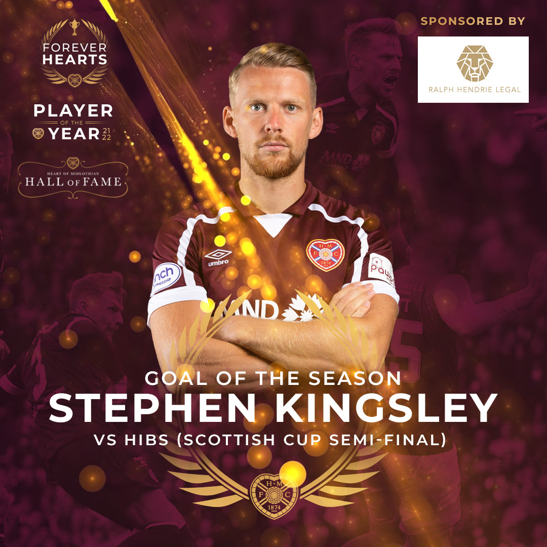 Watching Stephen Kingsley putting on a show 🔥

Stephen takes Goal of the Season for his strike against Hibs!

Sponsored by Ralph Hendrie Legal 🤝