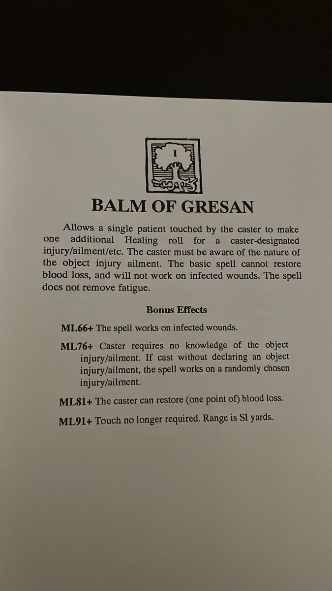 Oghma_EM's tweet photo. Remember folks, in Hârn healing spells don’t restore bloodloss and fatigue. Nor do they work on infected wounds. Tread carefully #Harnmaster https://t.co/dsveZd0px0