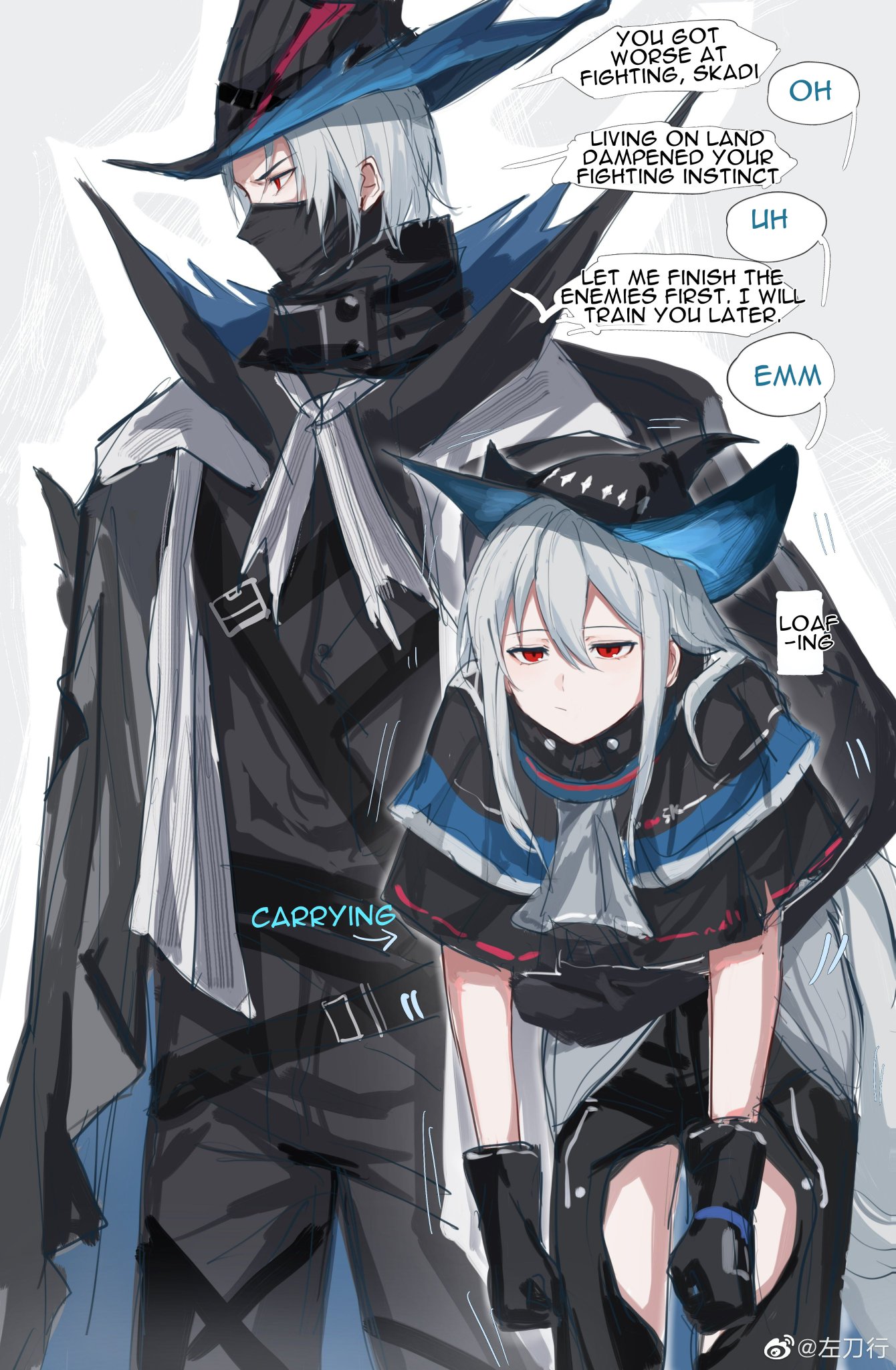 TwilledWave on Twitter "Loafing Skadi carried by Ulpian, her former