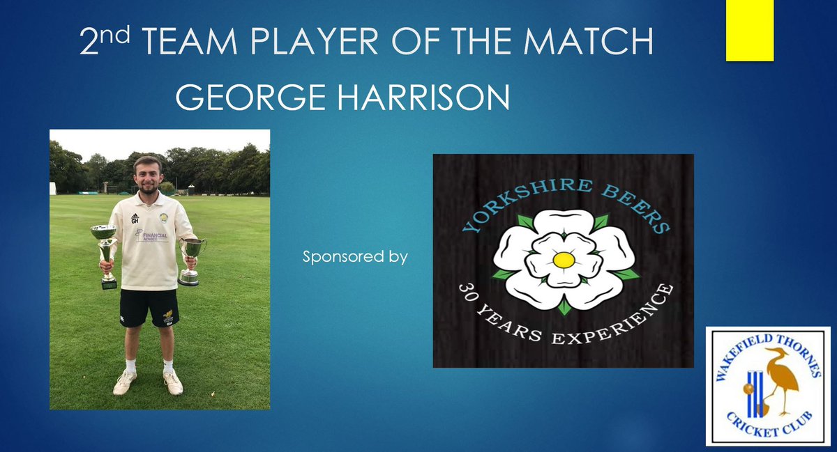 ThornesCC's tweet photo. Saturday player of the matches. Match report https://t.co/q6aAIdMVMv. Scorecard https://t.co/J7NVkAY9kJ https://t.co/sktqErk8qu