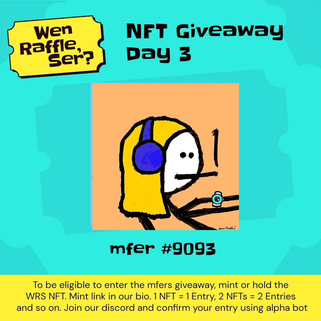 Wen Raffle Ser (Minting Now) tweet media