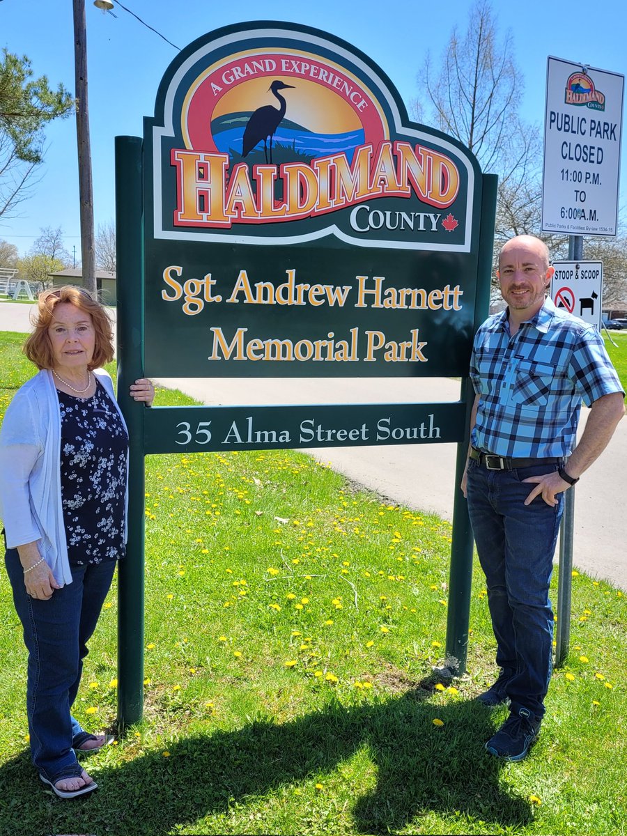Harnettshow's tweet photo. Stopped by Andrew's new park in Hagersville for Mother's Day 💙 https://t.co/cHuFc9rxmx