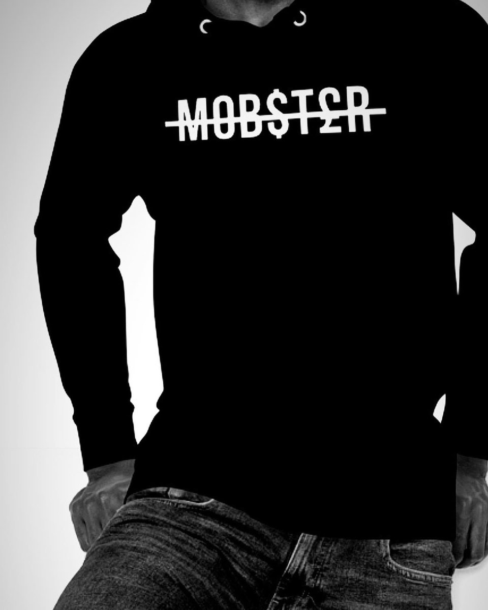 mobsterldn's tweet photo. MOB$T£R ORIGINAL BLACK HOODIES. 

‘Welcome To The M.O.B.’ https://t.co/E0GYAan33l