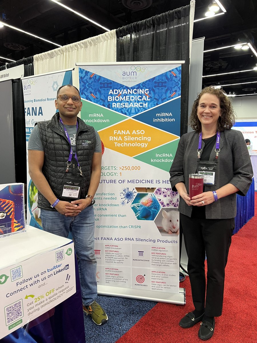 AUM BioTech (@aumbiotech) on Twitter photo Congrats <a href="/KielianLab/">Tammy Kielian</a> on winning <a href="/aumbiotech/">AUM BioTech</a>’s #yeti tumbler at #immunology2022. Your research work is awesome & very inspiring. We look forward to serving you & advancing research in immunology using our self-delivering RNA silencing products.
<a href="/aumbiotech/">AUM BioTech</a> <a href="/ImmunologyAAI/">The American Association of Immunologists (AAI)</a> Congrats <a href="/KielianLab/">Tammy Kielian</a> on winning <a href="/aumbiotech/">AUM BioTech</a>’s #yeti tumbler at #immunology2022. Your research work is awesome & very inspiring. We look forward to serving you & advancing research in immunology using our self-delivering RNA silencing products.
<a href="/aumbiotech/">AUM BioTech</a> <a href="/ImmunologyAAI/">The American Association of Immunologists (AAI)</a>