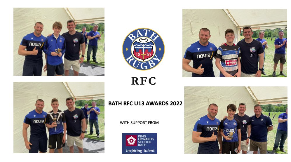 A huge thanks to all Bath RFC U13 players, parents & coaching staff & for the support from Bath Rugby & King Edwards School @KESBath for making it an amazing end of term awards and brilliant season. Looking forward to more excellent rugby next term. Have a great summer.🏉