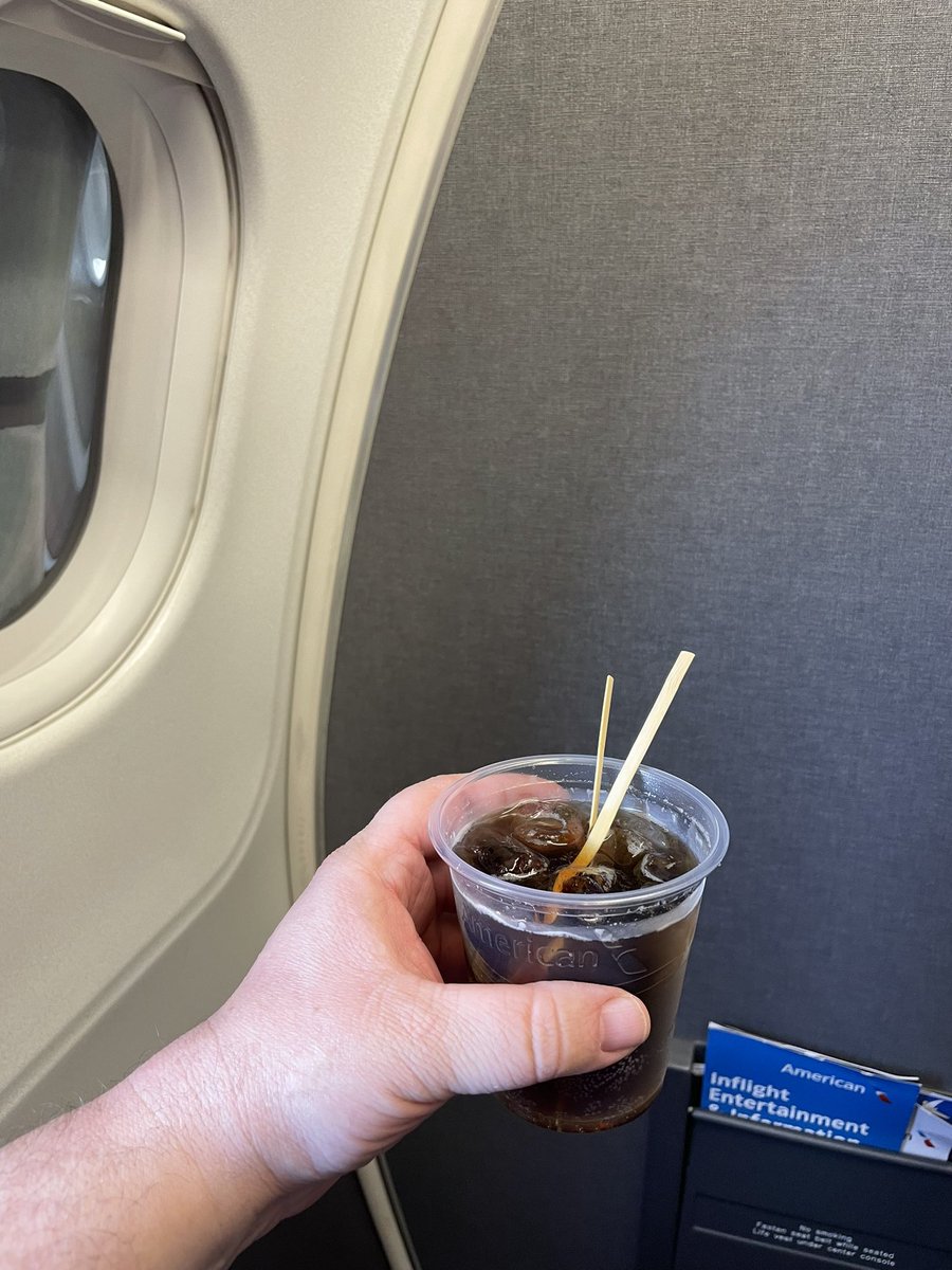 ✔️ flying on Sunday 
✔️ flying <a href="/AmericanAir/">americanair</a> 
✔️ pre-departure beverage
✔️ chin chin
✔️ Seat 1A
✔️ A319 to my home airport