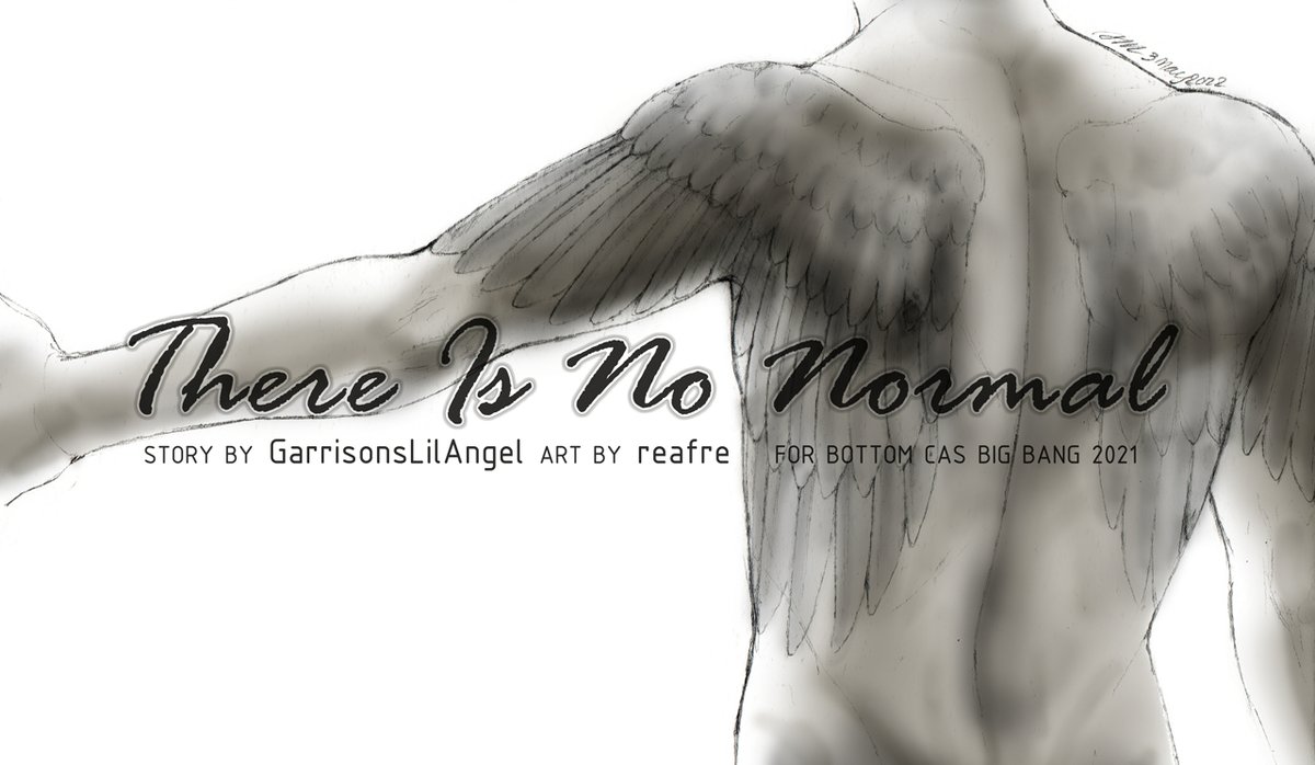 reafre's tweet photo. "There Is No Normal" BCBB2021
story by GarrisonsLilAngel
art by reafre
Today is my team's posting date for BCBB21 You can read story here https://t.co/IzdoPCVZeQ GarrisonsLilAngel wrote this very beautifully. For me, read and art for this story is like healing. #destiel https://t.co/zvwZzZdbN0