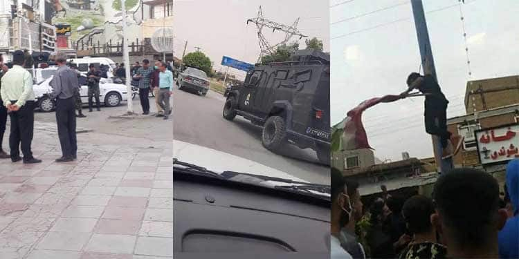 IranNewsUpdate1's tweet photo. #IranProtests
#Khuzestan, SW #Iran—citizens in #Ahvaz, #Izah, #Baghmalek, and #Susangerd flooded the streets during the past two nights, protesting unprecedented hikes in essential goods' costs, e.g. bread prices.

"Death to Raisi" &amp; "Khamenei's rule is invalid" were chanted. https://t.co/Q7k0kYMw7E