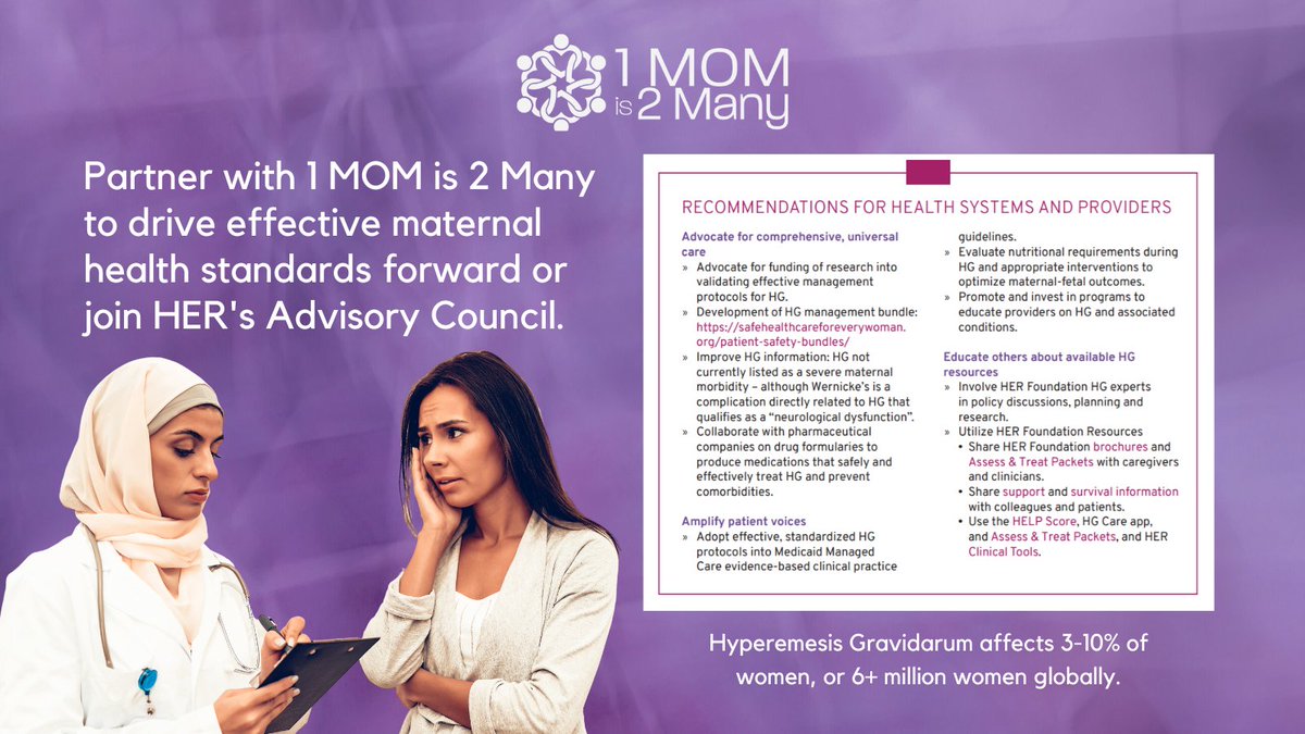 1MOMis2Many's tweet photo. Hyperemesis Gravidarum affects 3-10% of women, or 6+ million women globally. Partner with 1 MOM is 2 Many to drive effective maternal health standards forward or join @hgmom's Advisory Council.
#acog22 #ACOG2022 #1MOMis2Many #maternalhealth #hyperemesisgravidarum https://t.co/K3c5I9IdRi