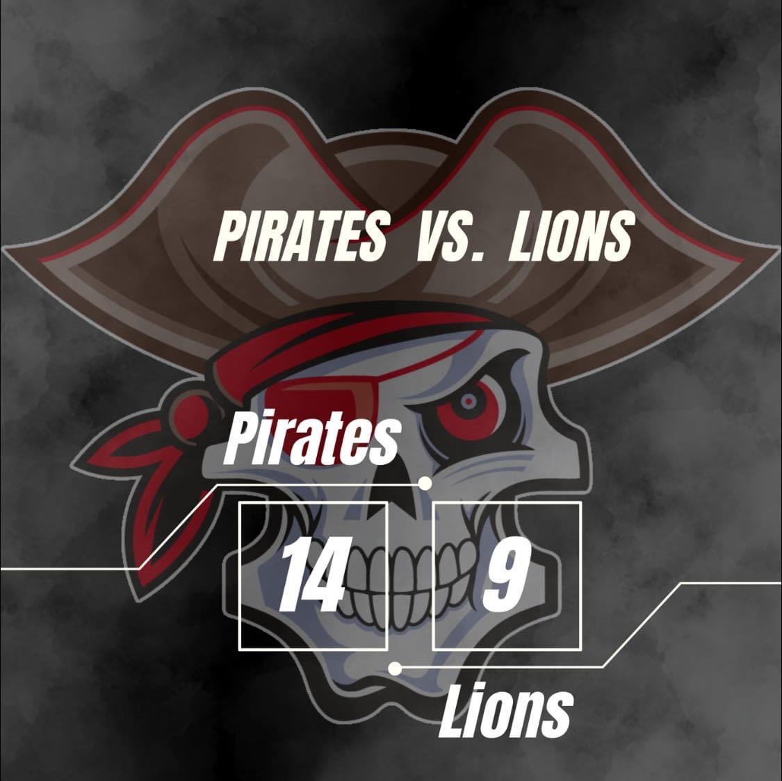 Final in Luzern!🔥

Die Argovia Pirates gewinnen ihr drittes Saison Spiel, auswärts gegen die Lions aus Luzern!

Nächsten Samstag empfangen wir die St. Gallen Bears bei uns zuhause auf Tortuga!

Go Pirates!🏴‍☠️
#argoviapirates #piratesahoy