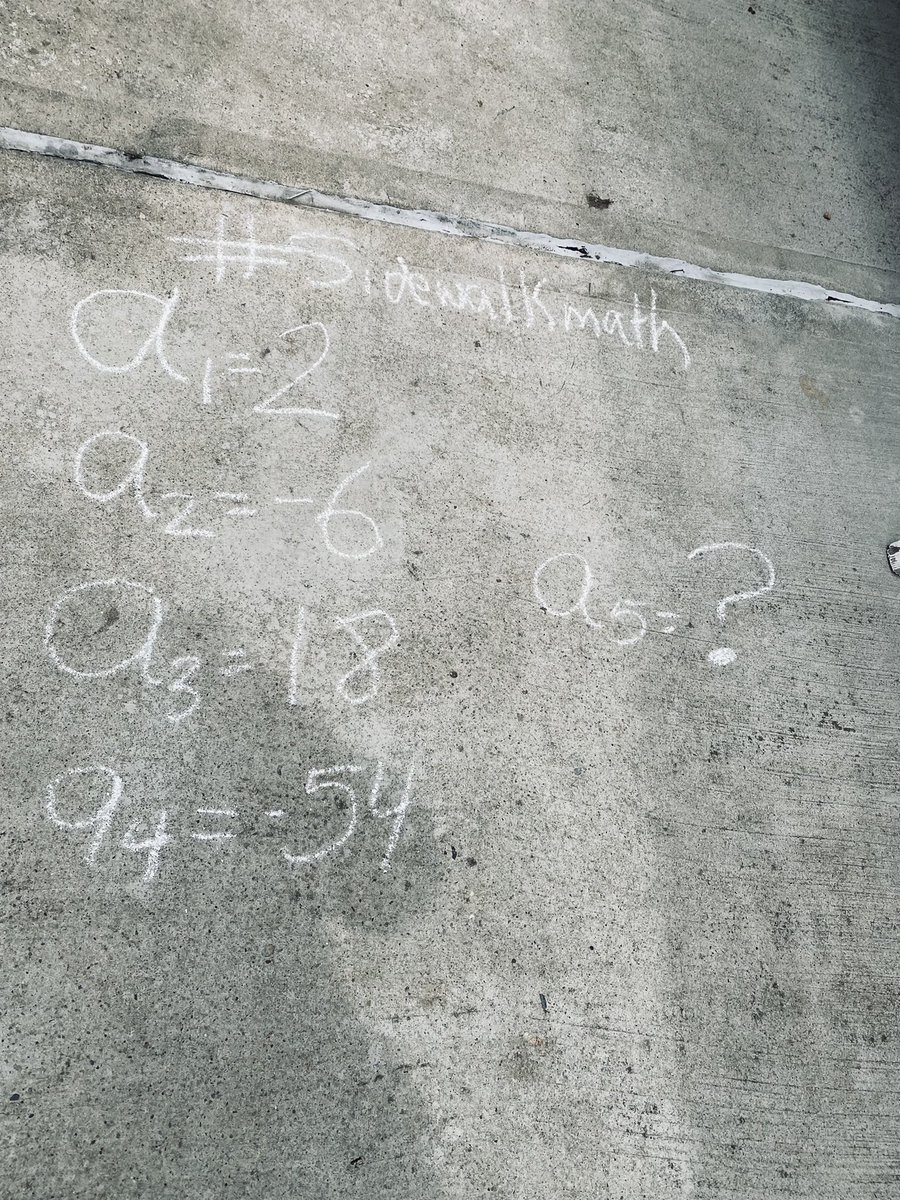 mathclubSJC's tweet photo. What do you think the answer is to this sequence? #sidewalkmathSJC #sidewalkmath https://t.co/PBNp1TkaSz