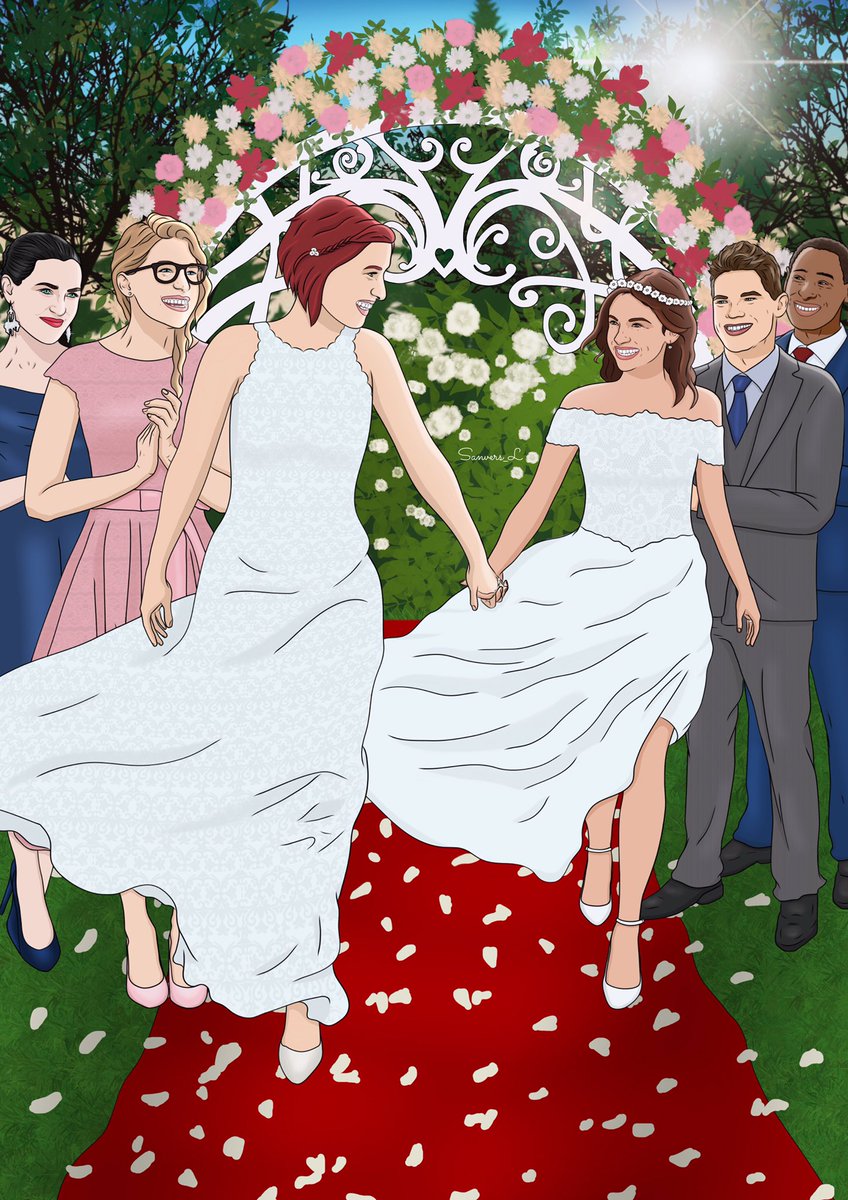 Finally time to share this piece I did for the <a href="/Sanverszine/">Sanvers Zine</a>! They deserve endless happiness ❤️
#Sanvers