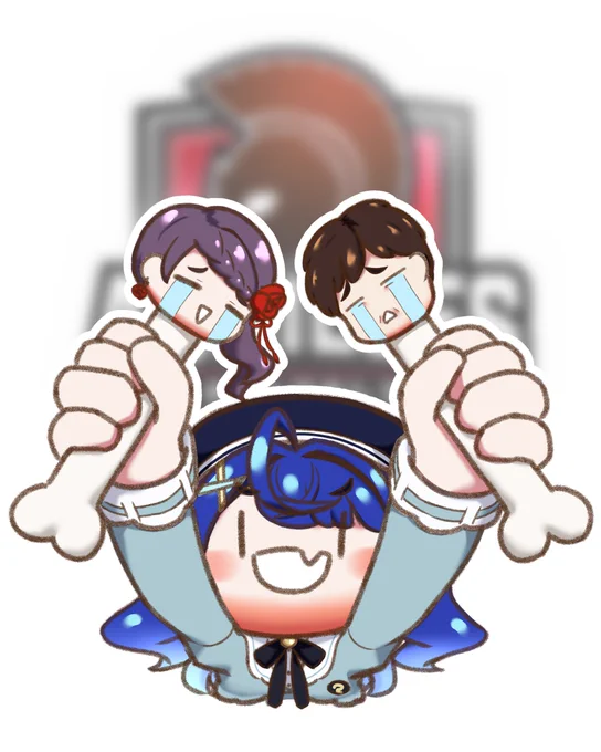 両手に骨でアキレス腱を守ったドラゴンガール
#神域リーグ #チームアキレス
#絵こころ #3年0組黒板新聞 #多井隆晴 