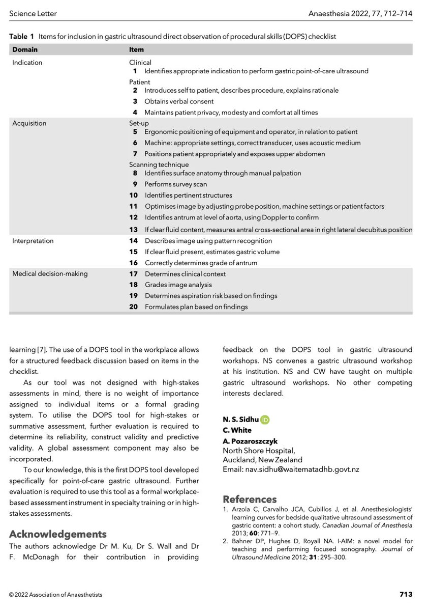 Anaes_Journal's tweet photo. 🔐This is the first DOPS tool developed specifically for point-of-care gastric ultrasound. 

Can it be used as a formal workplace-based assessment instrument in specialty training or in high-stakes assessments?

🔗https://t.co/0cjf8VgjBX https://t.co/cIavUNmsLV