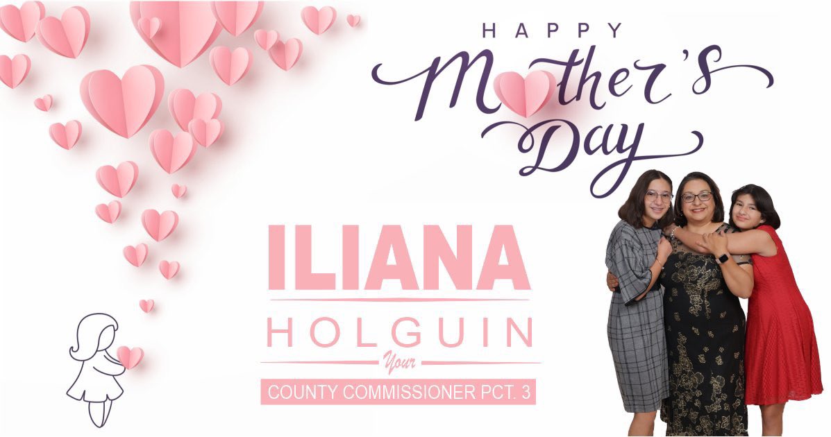 Happy Mother's Day to all of the mothers in Pct. 3 and across El Paso County!  I hope you have a wonderful day and enjoy this very special occasion with your family!  Feliz Dia de las Madres!