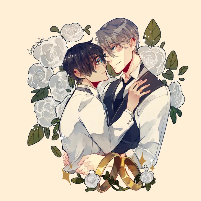 New Acrylic keychain :D
Victor and Yuri wedding <3 