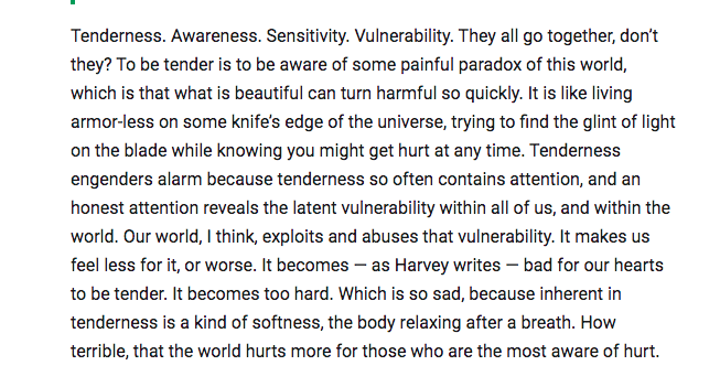 ' How terrible, that the world hurts more for those who are the most aware of hurt. '

—— @themoneyiowe