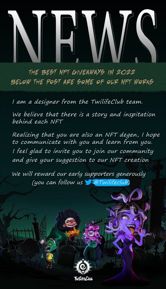NFT_BOOS2022's tweet photo. The hottest thing in 2022 is our team: @TwiLifeClub

@Euclid_1223
@manabubannai
@5Ptt9
@snns_sanonatsu
@ikustan_n
@1AmAmI03AmAmI1
@KarenSh56177126
@Yoyoh_moon
@tomiwoNFT2
@BUSON2025 https://t.co/fYj4CyQmbD