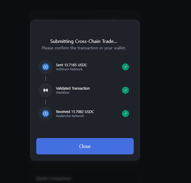 dongwon1997's tweet photo. @hashflow_ @arbitrum @hashflow_

Bridgeless Cross-Chain Swaps
Episode 2: Swap an asset to or from Arbitrum 
Completed

@rG8Qetswbz1uWCV
 
@mooyaho0815
 
@debuho1

#Arbitrum 
#Hashverse $HFT #crosschainswap #Hashflow #Hashgang https://t.co/jSFmVNQV2T