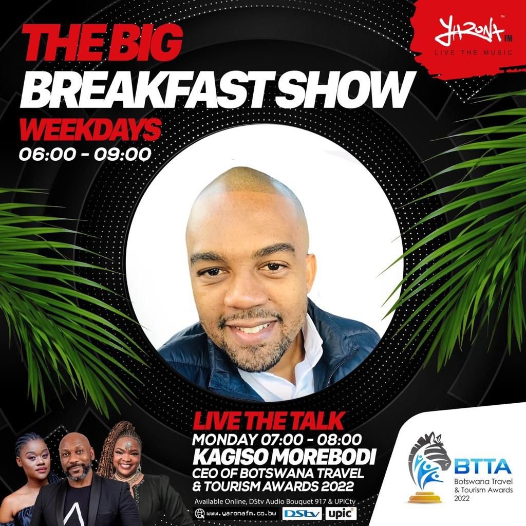 Bwtraveltourism's tweet photo. A Morning plan...tune in!! @TheRealYaronaFM tomorrow between 7am & 8 am.
🕺 💃
Talking Botswana Travel & Tourism Awards 2022.
This is a chance to get more information and call in for any questions!!!
#RewardingExellence
#ItseBotswana #TravelBotswana #ExploreBotswana https://t.co/IlSPt5cRGP