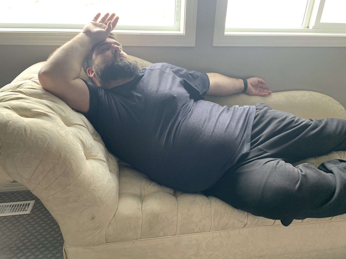 SpitoftheSin's tweet photo. We found a lounge chair at Cale’s when we went for recording and Connor just had to model it.

“Connor on a chaise lounge living his best life.” https://t.co/3y3jR2WrhQ