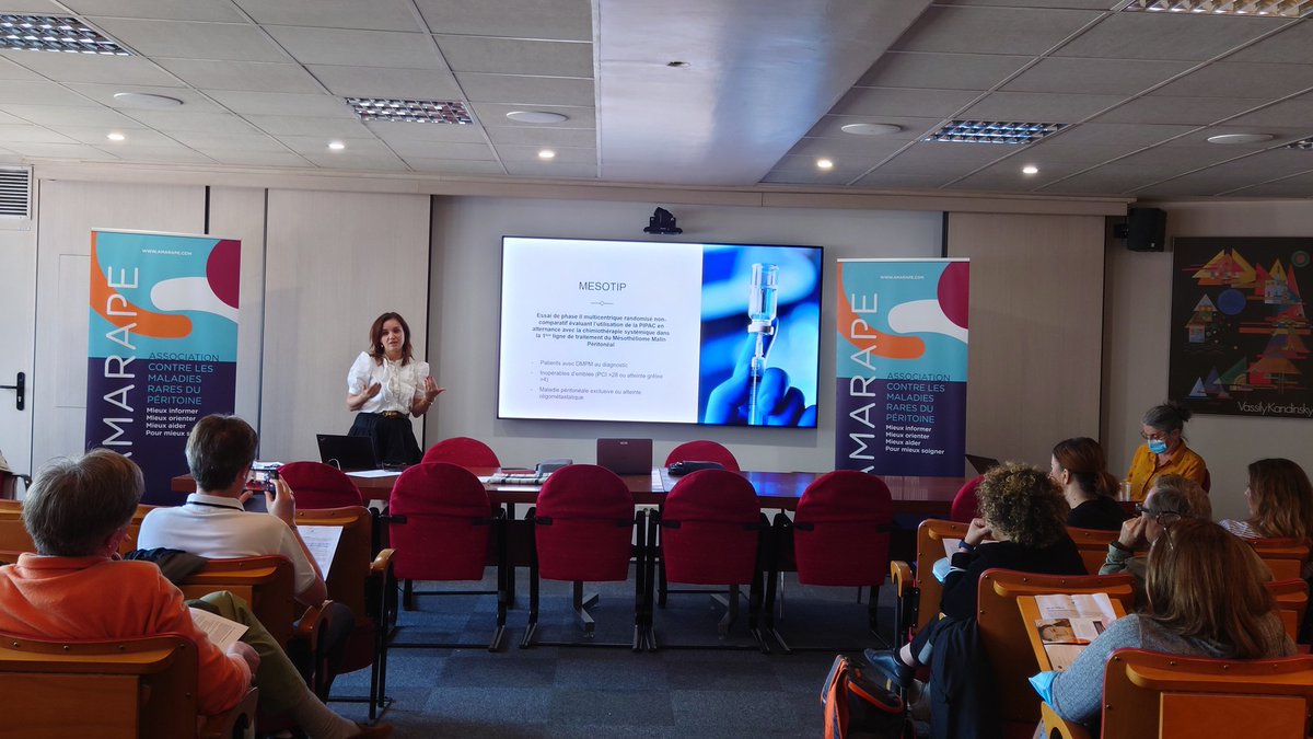 AssocAmarape's tweet photo. AG2022AMARAPE
Présentation du 1er projet lauréat de la bourse de #recherche @AssocAmarape d' @oliviawriting #MESOTIP #PIPAC #Mesothelioma @RENAPE_Network
@ICM_Montpellier @IRCM_MTP
Bravo et félicitations 👏👏 https://t.co/XmRTPxByFj
