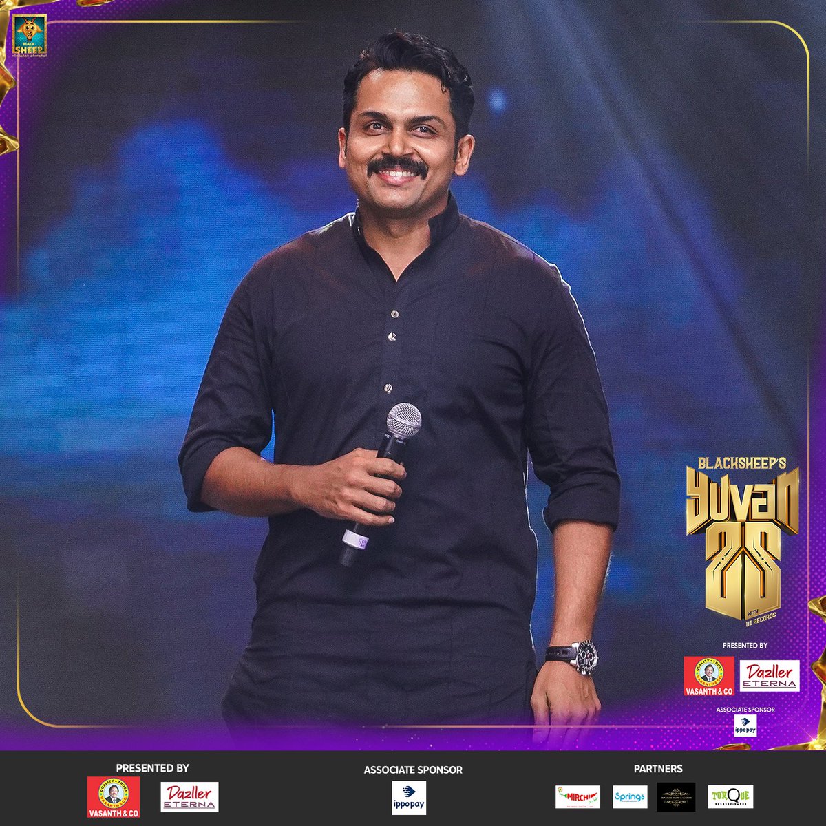 AnbilYogesh's tweet photo. Ungal Smile Cute ah Irukku😍
@Karthi_Offl 

#blacksheepsyuvan25 
#blacksheepyuvan25 #yuvan25 #25yearsofyuvan #blacksheep https://t.co/09fvNWxstZ