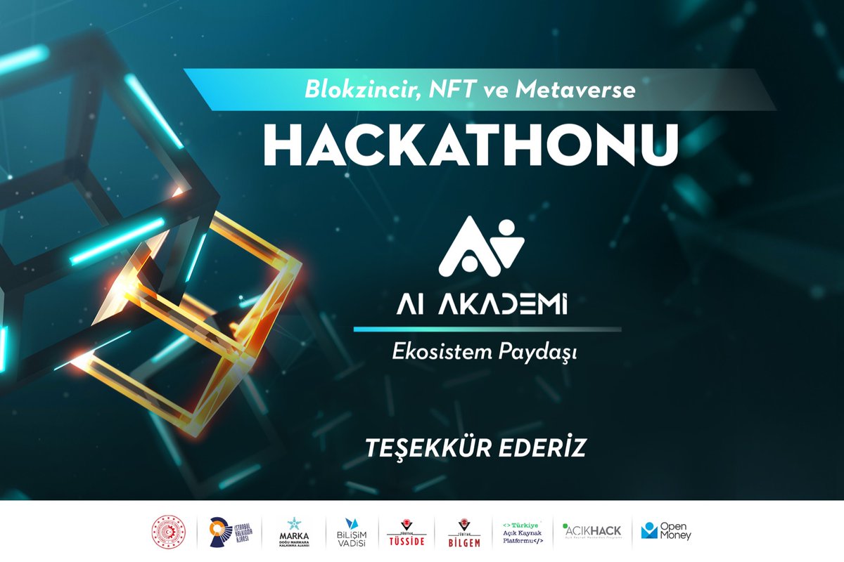 bigdataturkey_'s tweet photo. Paydaşları arasında yer aldığımız Türkiye Açık Kaynak Platformu öncülüğünde, Bilişim Vadisi yürütücülüğünde düzenlenen Blokzincir, NFT ve Metaverse Hackathonuna AI Akademi eğitim platformumuz ile ekosistem payda��ı olarak destek sağlıyoruz.

https://t.co/hXRxJQgDGD https://t.co/KMy3o9GDJu