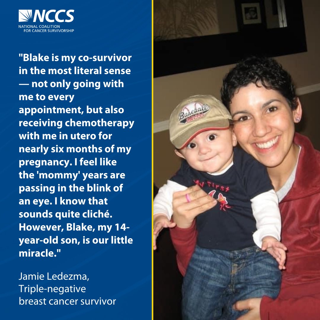 CancerAdvocacy's tweet photo. @Jamie_Ledezma, a triple-negative breast cancer survivor, shares her story of motherhood and survivorship for #MothersDay. https://t.co/50828qxjgT