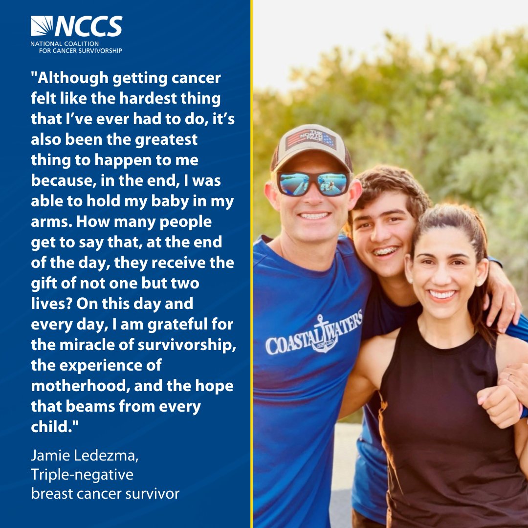 CancerAdvocacy's tweet photo. With the support of her husband and family, Jamie navigated her treatment and survivorship care during some of Blake's formative years. https://t.co/p0zLQ81XZv