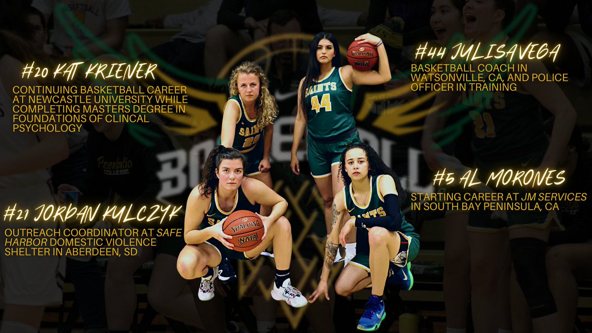 PCSaintsWBB's tweet photo. #theworldneedsmoresaints, and it's getting four GREAT ones!

There are no words for the impact that these young women have made on this program and its future. They have made @PresentationPC and @pc_saints athletics so proud. 

Thank you Al, Kat, Jordan and Julisa! 💚💚💚💚 https://t.co/1MzRkWtV35