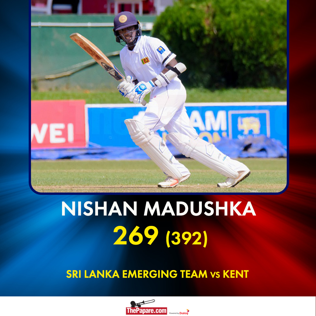 ThePapareSports's tweet photo. WHAT A KNOCK! Nishan Madushka brings up his maiden double century in First-class cricket 😍👌 #SLEvKENT 

More 👉 https://t.co/ZG1U0JUpG6 https://t.co/dln0zcuYoI