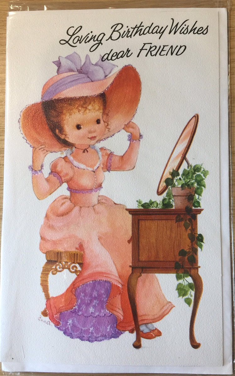 WatsonsVintage's tweet photo. I only have TWO of these GORGEOUS Cards left now in my #etsyshop : EXTREMELY RARE Vintage Unused Circa 1960s 'Loving Birthday Wishes Dear Friend' Card - Sweet Southern Belle/Belle Epoque Lady Design -Unusual https://t.co/AljqINQTvT #Rare #Vintage #FriendBirthdayCard #1960s #Cute https://t.co/znNzEefV7L
