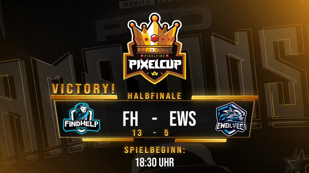 pixelfire_valo's tweet photo. FindHelp eSports gewinnt gegen eWolves 13:5 im Halbfinale!

Damit ziehen sie in das Finale ein und kämpfen gegen den Gewinner des zweiten Halbfinalspiels um 100€ - das Finale ist eine Best of 3 Series!

#VALORANT @PlayVALORANT #eSports #pixelfire #pixelcup #VCT https://t.co/Hfqk9cyCQQ