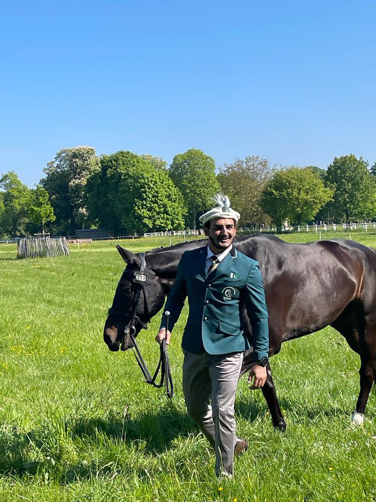 Congratulations from Federal Minister for IPC,Mr. Ehsan ur Rehman Mazari & DG PSB,Col(R) Muhammad Asif Zaman to Mr.Usman Khan, Equestrian who has secured 12th place at FEI CIC 2 Star long format in Paris, Haras De Jardy & qualified for Asian Games 2022-23.Our prayers are with him