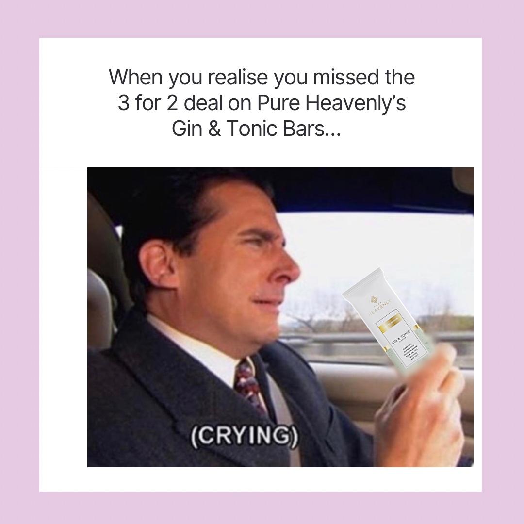 Don’t be like Michael Scott… our 3 for 2 deal on Gin &amp; Tonic bars ends at MIDNIGHT! 😰

Shop here 👉🏽 pureheavenly.com/collections/gi…

#chocolateaddict #chocolatelover #dairyfreechocolate #lowsugardessert #lowsugarchocolate #pureheavenlychocolate #dragonsden