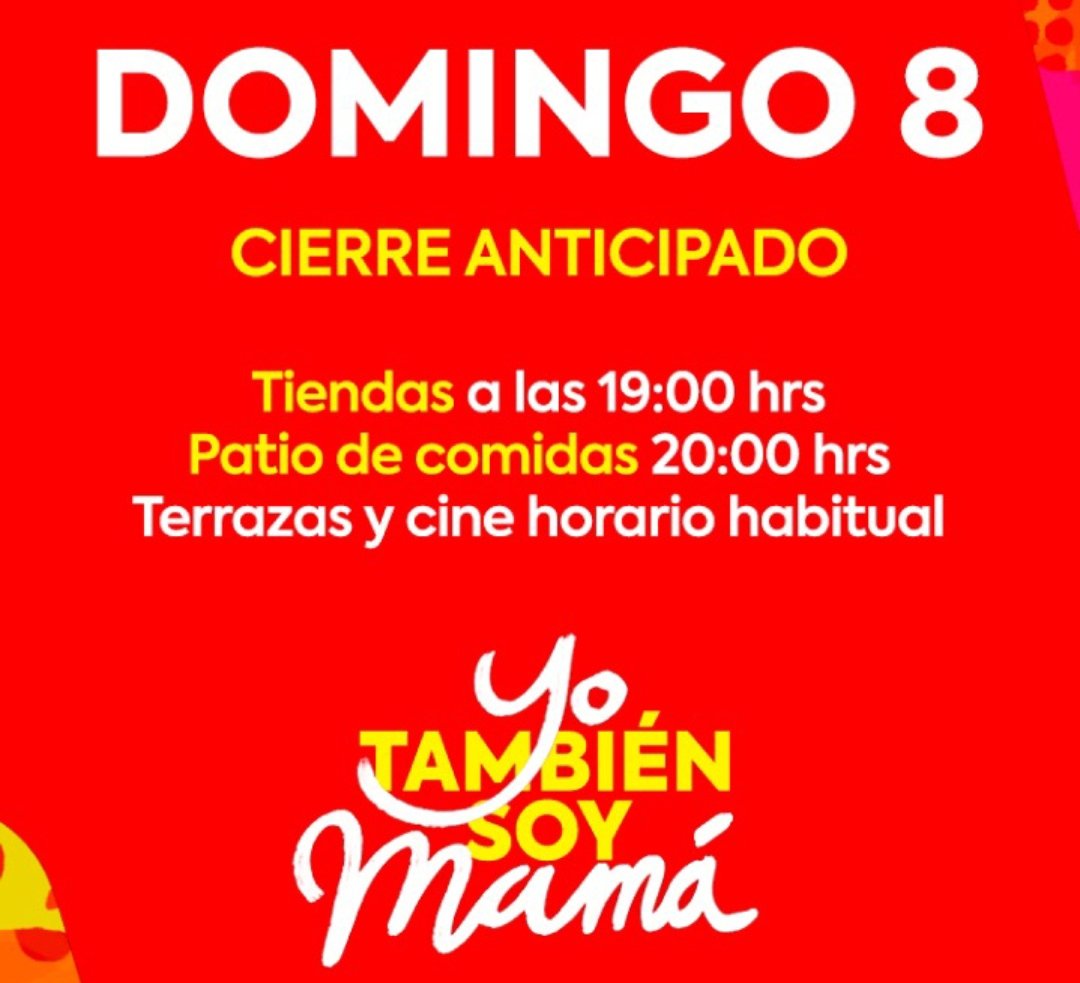 MallplazaCL's tweet photo. 📌🕠 ¡Hoy tenemos cierre anticipado!
Ayúdanos compartiendo esta importante información #RT 👇 https://t.co/kOe5U11YlU
