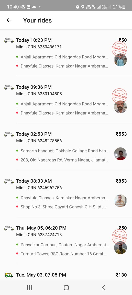 kbdhayfule's tweet photo. @ola_supports @MTPHereToHelp @Olacabs Attaching screenshots https://t.co/ytzkB1QndU