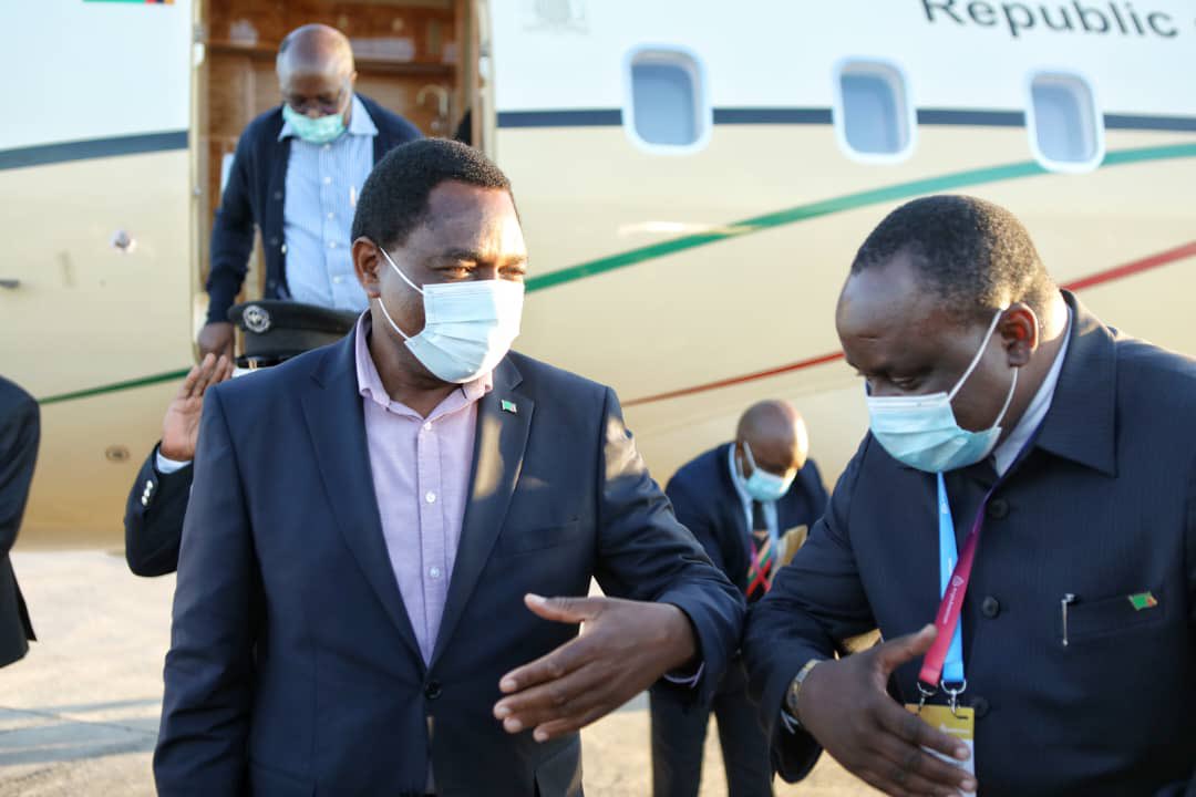 HHichilema's tweet photo. Arrived safely in Cape Town, #SouthAfrica, ahead of @MI2022, where we’ll reaffirm #Zambia’s position as a key investment destination in all sectors of our economy.
Working round the clock to ensure a stable economy, jobs & business opportunities for all. #SecuringLivelihoods https://t.co/hxA0iDs9PM