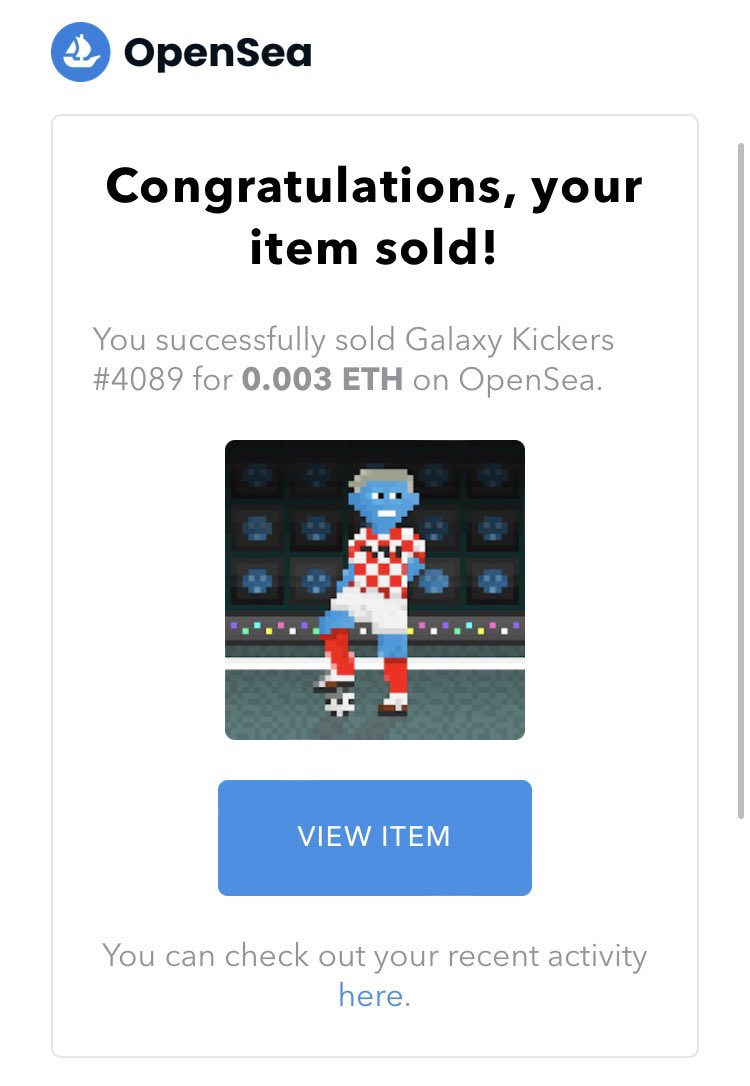 Hey #NFTcommunity! Another one sold today + 4th sale on secondary market. Thanks and congratulations <a href="/KyleNovenski/">The420Dayman on Twitch</a> for joining the fam!

🚨 20 items left for 0.003 #ETH 🚨

🔗 OpenSea: opensea.io/collection/gal…

#NFT #NFTart #PolygonNFT #OpenSeaNFT #OpenSea