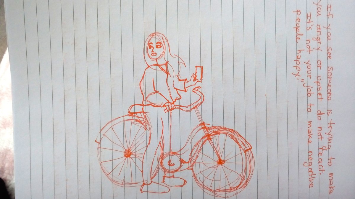 SPillus's tweet photo. Trying to draw what I think I look like on my bike ~ 🚲🖊
#selfcare #selfworthjourney #positivity #drawing #bike #girlonbike https://t.co/MNsjnzK378